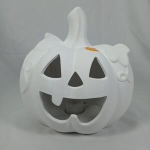 Ashland/Target White Ceramic Light‑Up Jack‑o‑Lantern Halloween Tabletop